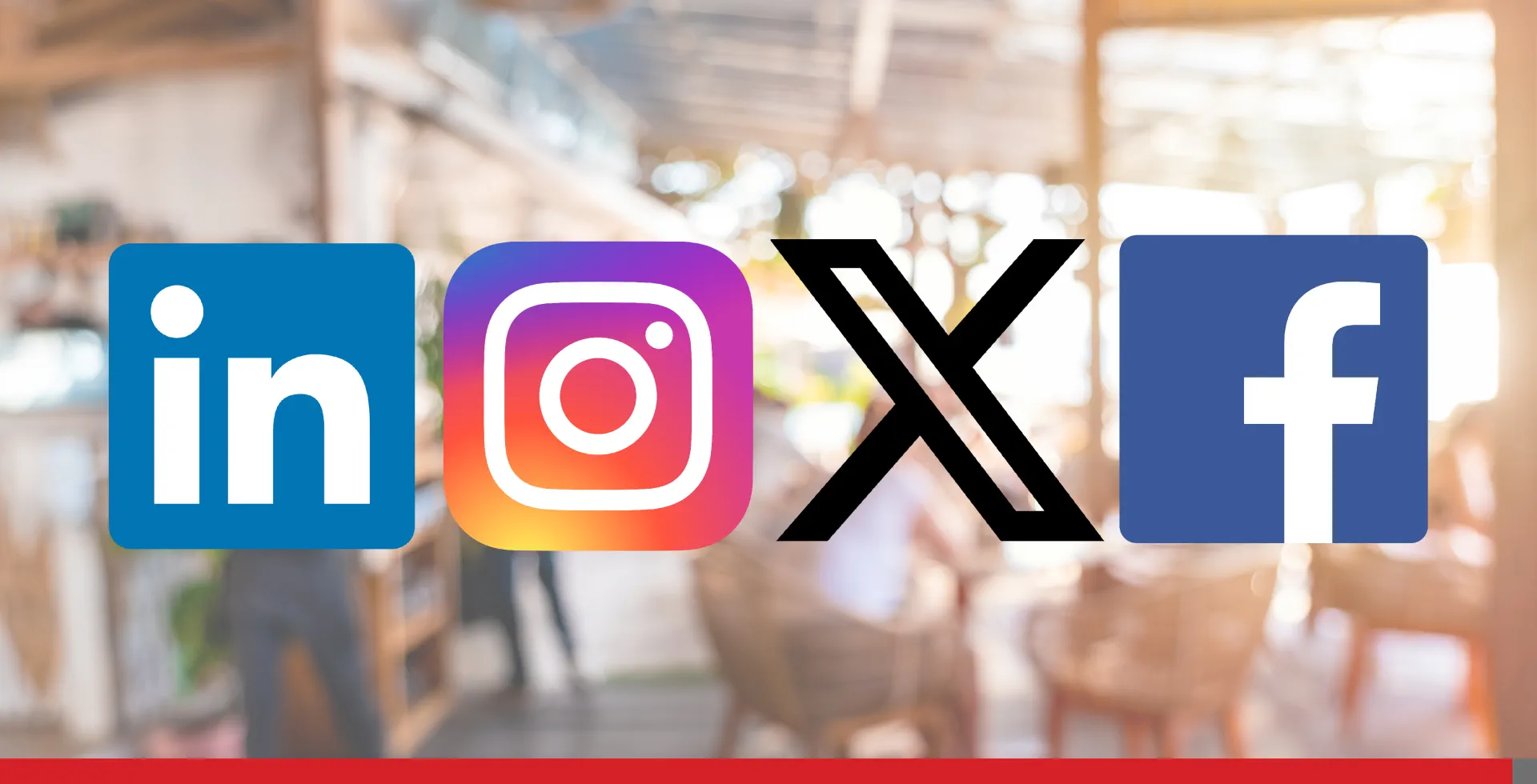 Popular social media icons: LinkedIn, Instagram, X, Facebook.